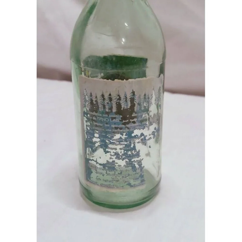 RARE! Old Vintage Pino Lais Glass Bottle Surface Cleaner from MEXICO